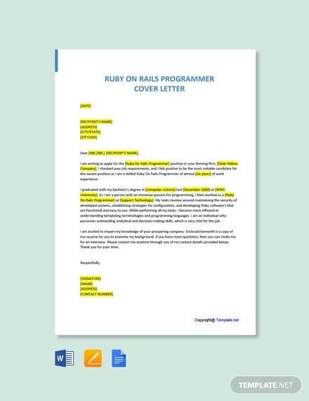 Free Programmer Cover Letter Templates