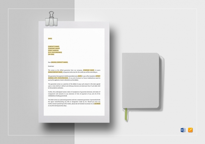 Guarantee Of Account Template In Word  Google Docs  Apple Pages