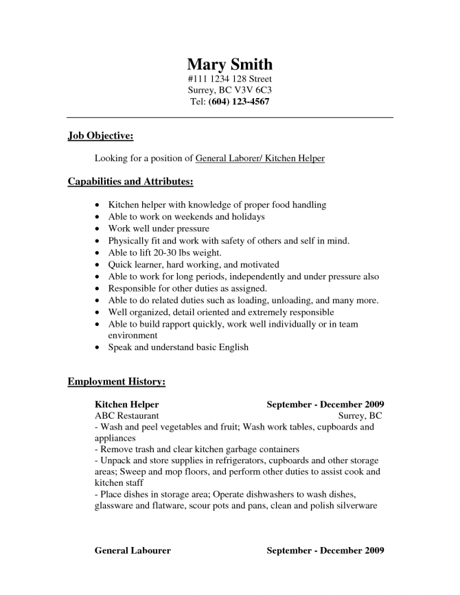 Kitchen Helper Cover Letter  Kitchen Helper Cover Letter Sample 8 