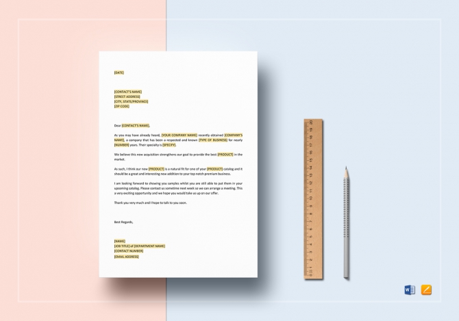 Our New Product Line Is A Natural Fit For Your Business Template