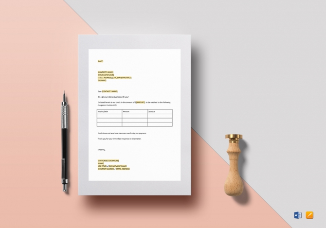 Payment On Specific Accounts Template In Word  Google Docs  Apple