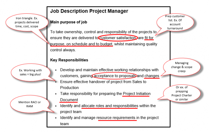 Project Account Job Description Gotilo   Project Manager Job Description Free Download With Applicant Notes 2 