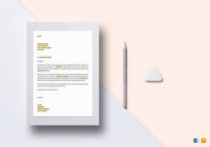 Reply And Referral To Distributor Template In Word Google Docs Reply And Referral To Distributor Template In Word Google Docs