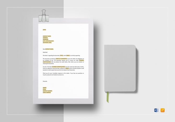 Request Release Of Personal Guarantee Template In Word Google Request Release Of Personal Guarantee Template In Word Google