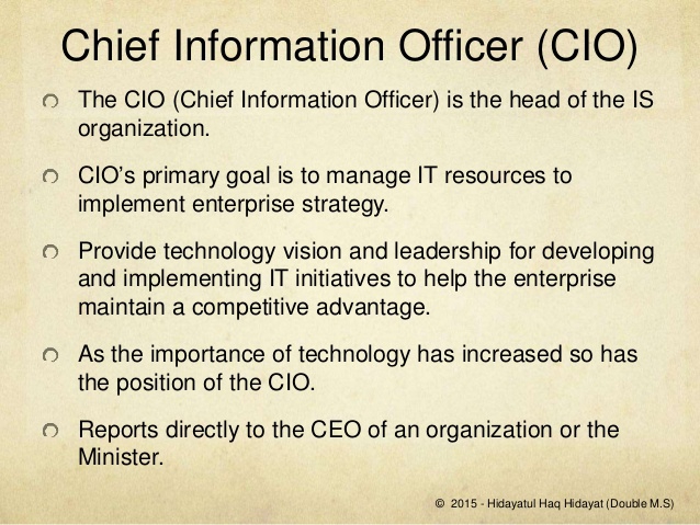 Chief Information Officer Job Description - Gotilo.org