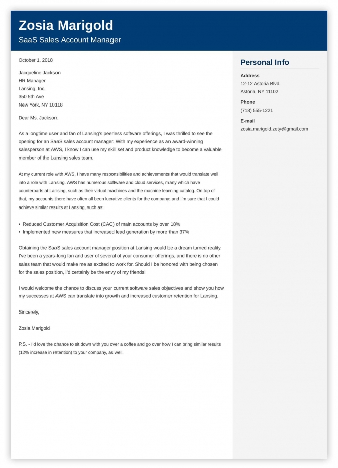 sales cover letter example no experience
