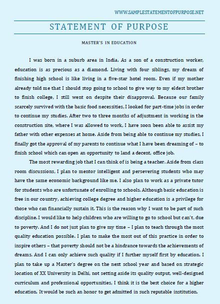 Sample Statement Of Purpose You May Not Realize It But When You Sample Statement Of Purpose You May Not Realize It But When You