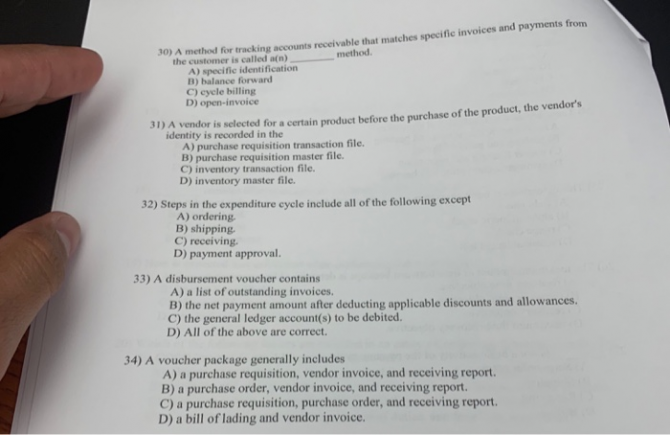 Solved  A Method For Tracking Accounts Receivable That M