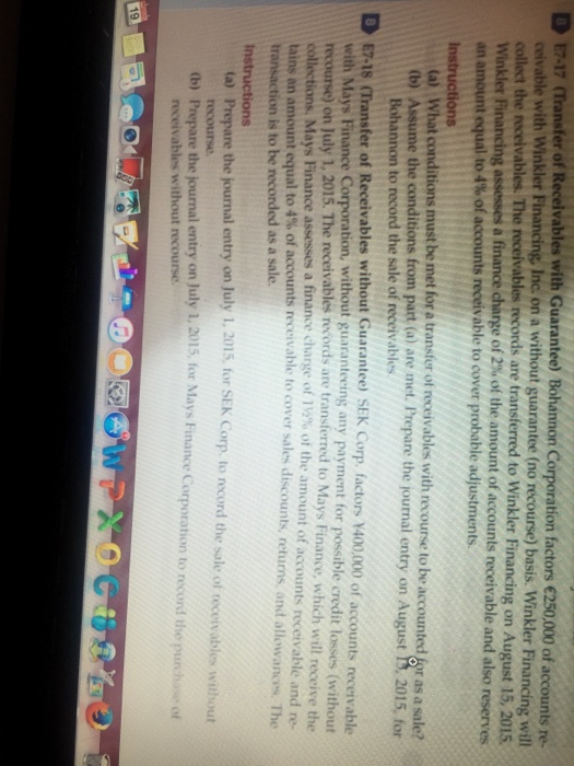 Solved Bohannon Corporation Factors Euro Of Accou Solved Bohannon Corporation Factors Euro Of Accou