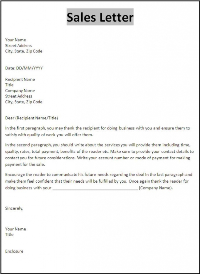 Write You A Professional Sales Letter To A Prospect Customer By