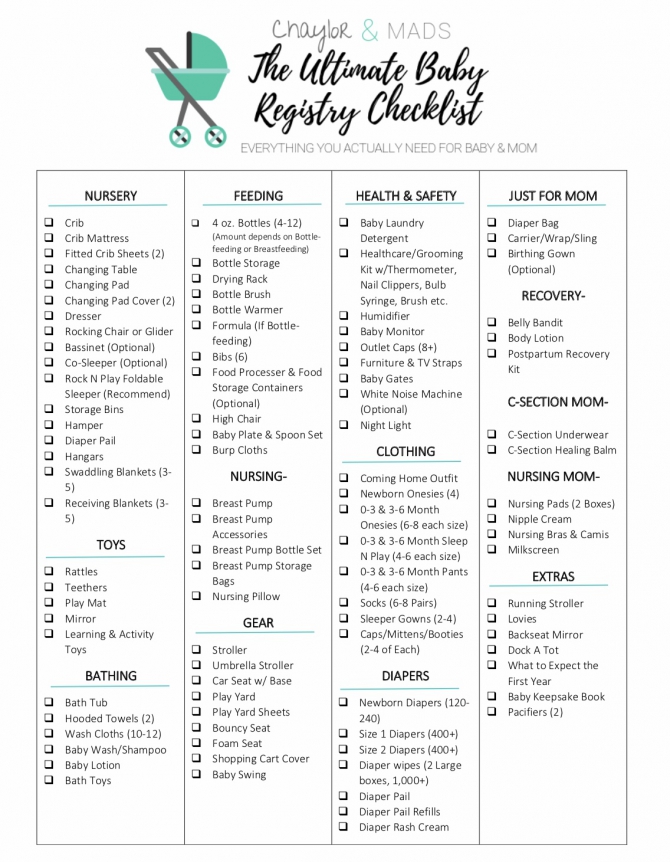 Your Ultimate Baby Registry Checklist Find Out The Items You Your Ultimate Baby Registry Checklist Find Out The Items You